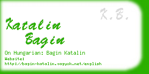 katalin bagin business card